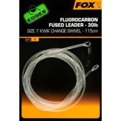 FOX EDGES™ Fluorocarbon Leaders Kwik Change Swivel Size 7 - 115cm