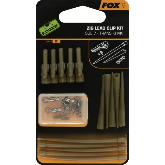 FOX EDGES™ Zig Lead Clip Kit - Trans Khaki 1 FOX EDGES™ Zig Lead Clip Kit - Trans Khaki