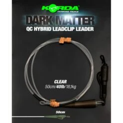 KORDA Dark Matter Leader 50cm QC Hybrid Clip -Nash Tackle-winkel korda dark matter leader 50cm qc hybrid clip ksz92 ksz93 ksz94 leaders 3